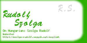 rudolf szolga business card